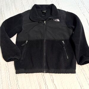 North Face fleece jacket full zip boys size medium 10/12 black coat